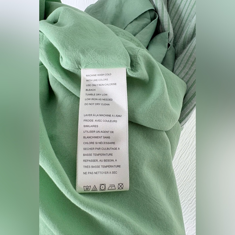 Free People, Light Green Fit-and-Flare Cotton Blend Dress, Size Large 12 -14 - Picture 11 of 12